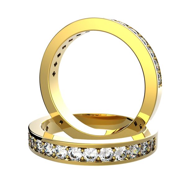 Diamond Yellow Gold Anniversary Ring