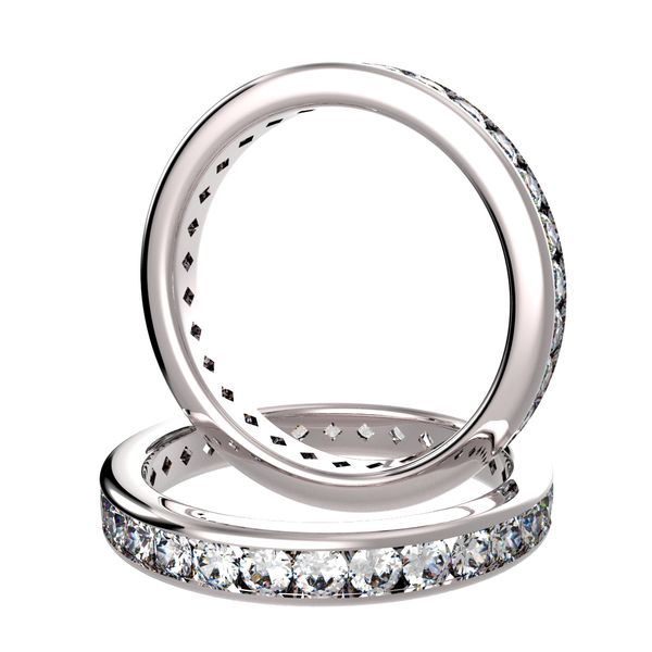 Diamond eternity ring with a channel setting