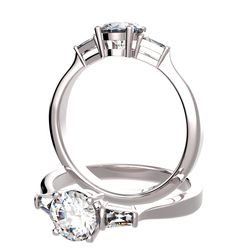 Side stones ring #8280