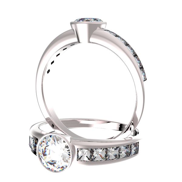 Bezel Pave Ring #8334