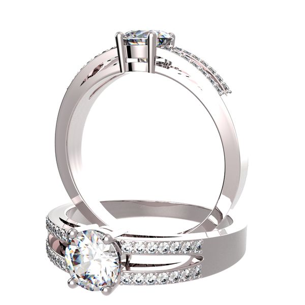 White gold diamond ring  White gold diamond ring